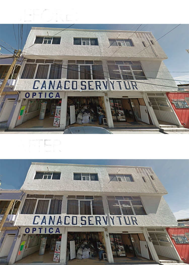 building facade editing canaco texmelucan - edicion de fachada de edificio canaco texmelucan